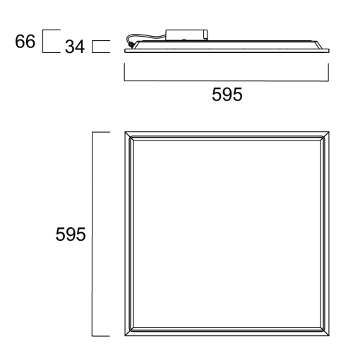 START Panel Backlit IP65_600x600_line_drawings